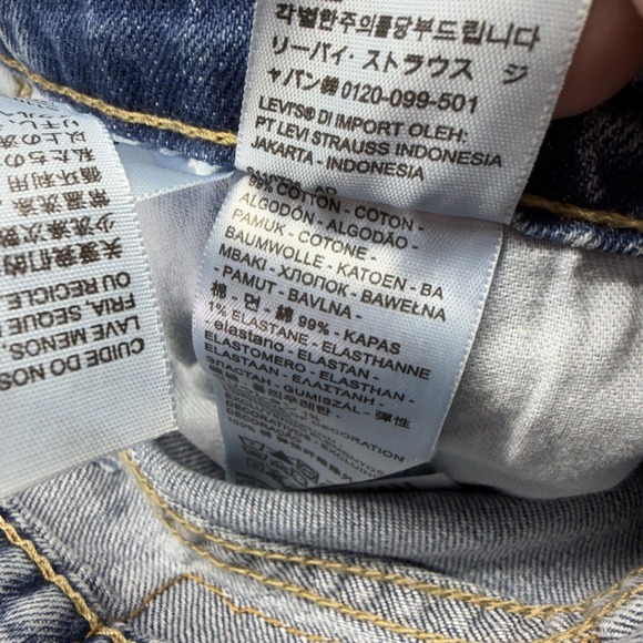 Levis 559 Jeans Mens 40x30 Blue Light Wash Relaxed Straight Leg Stretch Denim - Picture 9 of 10